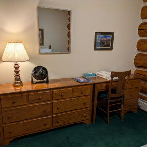 The Commons Apartment Bedroom 1 Dresser and Desk