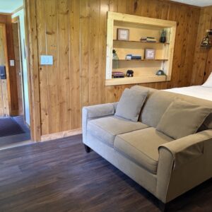 Cabin 5 Queen Bedroom and Living Room