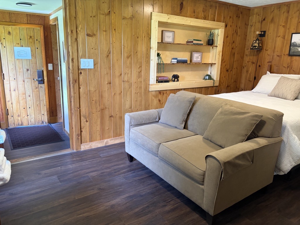 Cabin 5 Queen Bedroom and Living Room